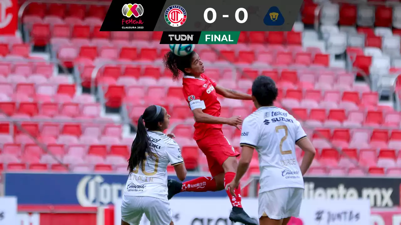 Pumas deja ir la victoria ante Toluca femenil en la Jornada 8