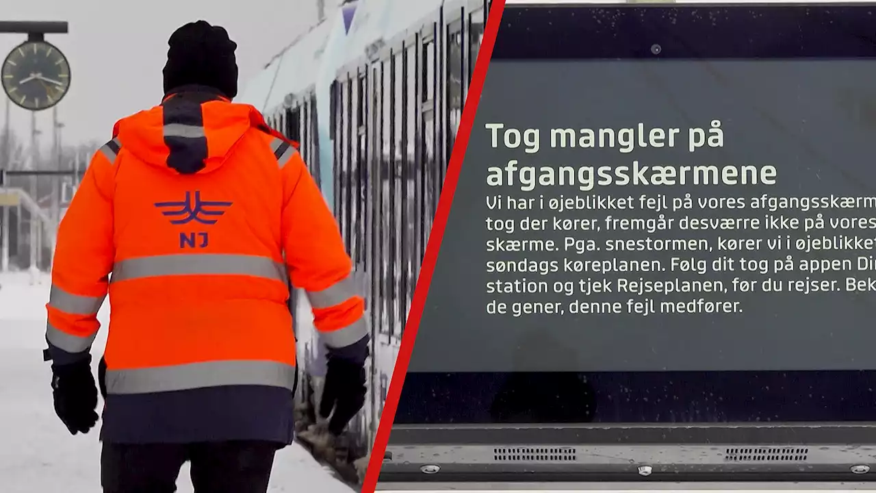 Tog står som aflyst - men de kører bare efter søndagsplanen