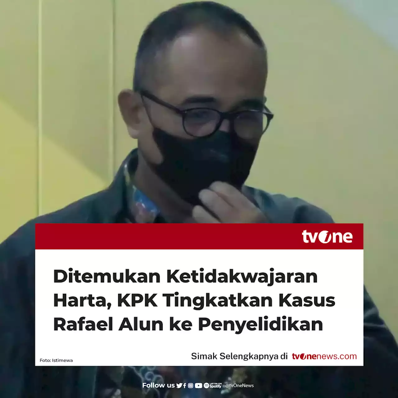 Ditemukan Ketidakwajaran Harta, KPK Tingkatkan Kasus Rafael Alun Trisambodo ke Penyelidikan