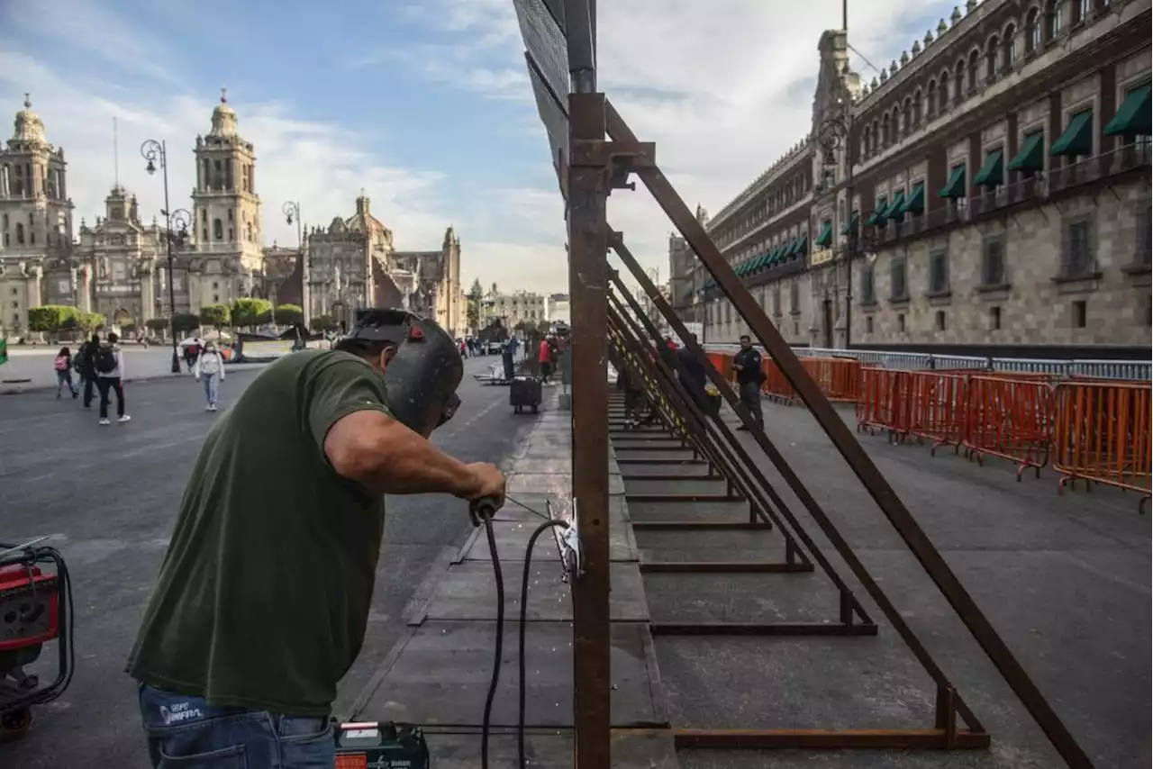 Blindan Palacio Nacional a horas de la marcha por el 8M