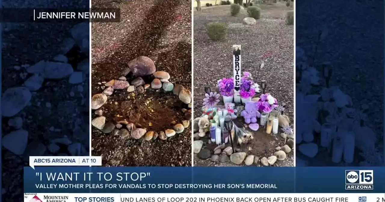 West Valley mother pleads for vandal hitting her son's memorial to stop