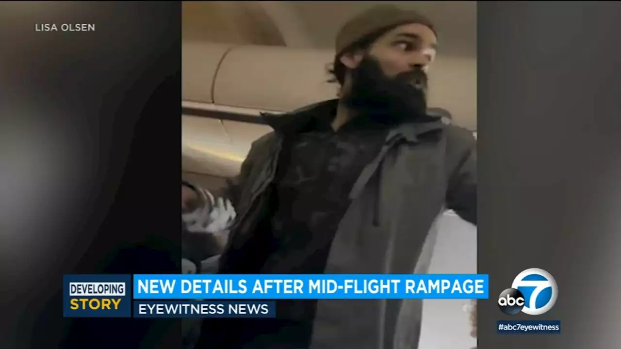 New details emerge after man goes on rampage, tries to stab attendant on LA-Boston flight