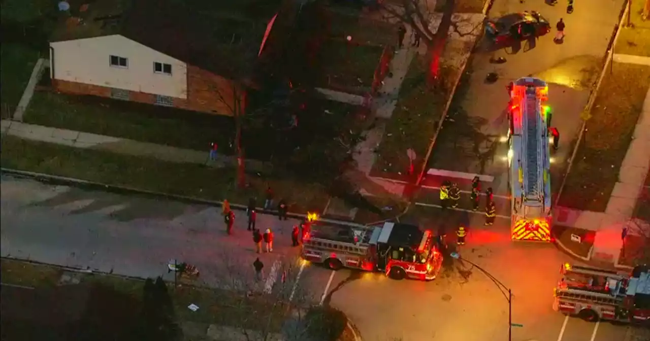 Crash involving stolen car leads to SUV catching fire, slamming into house in West Pullman