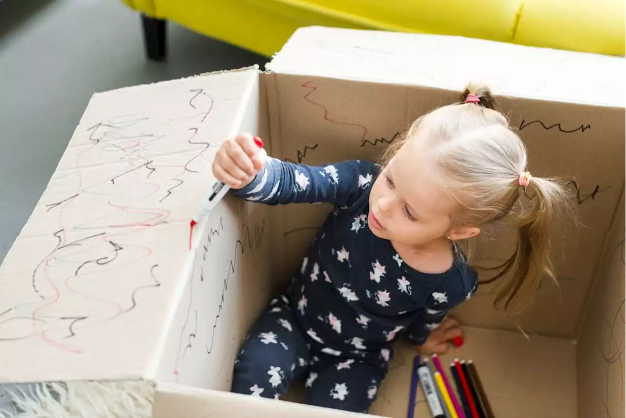 Pour s'octroyer du répit, cette maman met ses enfants dans une boîte en carton