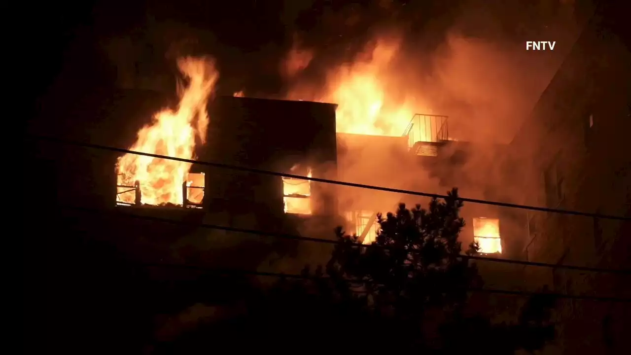 Raging fire in Yonkers, New York, engulfs apartment building, leaves at least 1 dead