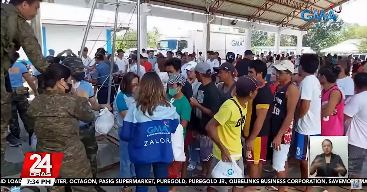 Over 4,000 fisherfolk affected by oil spill in Oriental Mindoro receive help from GMA Kapuso Foundation