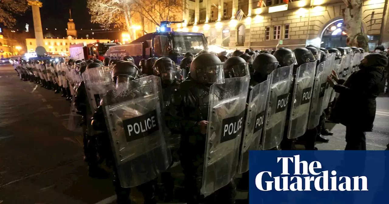 Police use water cannon in Georgia to disperse protests at ‘authoritarian’ law