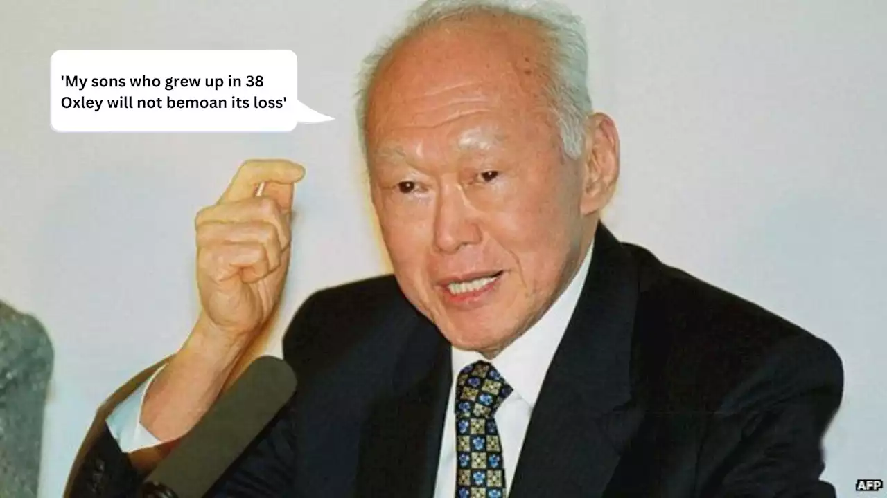 Lee Kuan Yew's claim that his sons will not bemoan the loss of 38 Oxley recirculates as family feud rages on - Singapore News