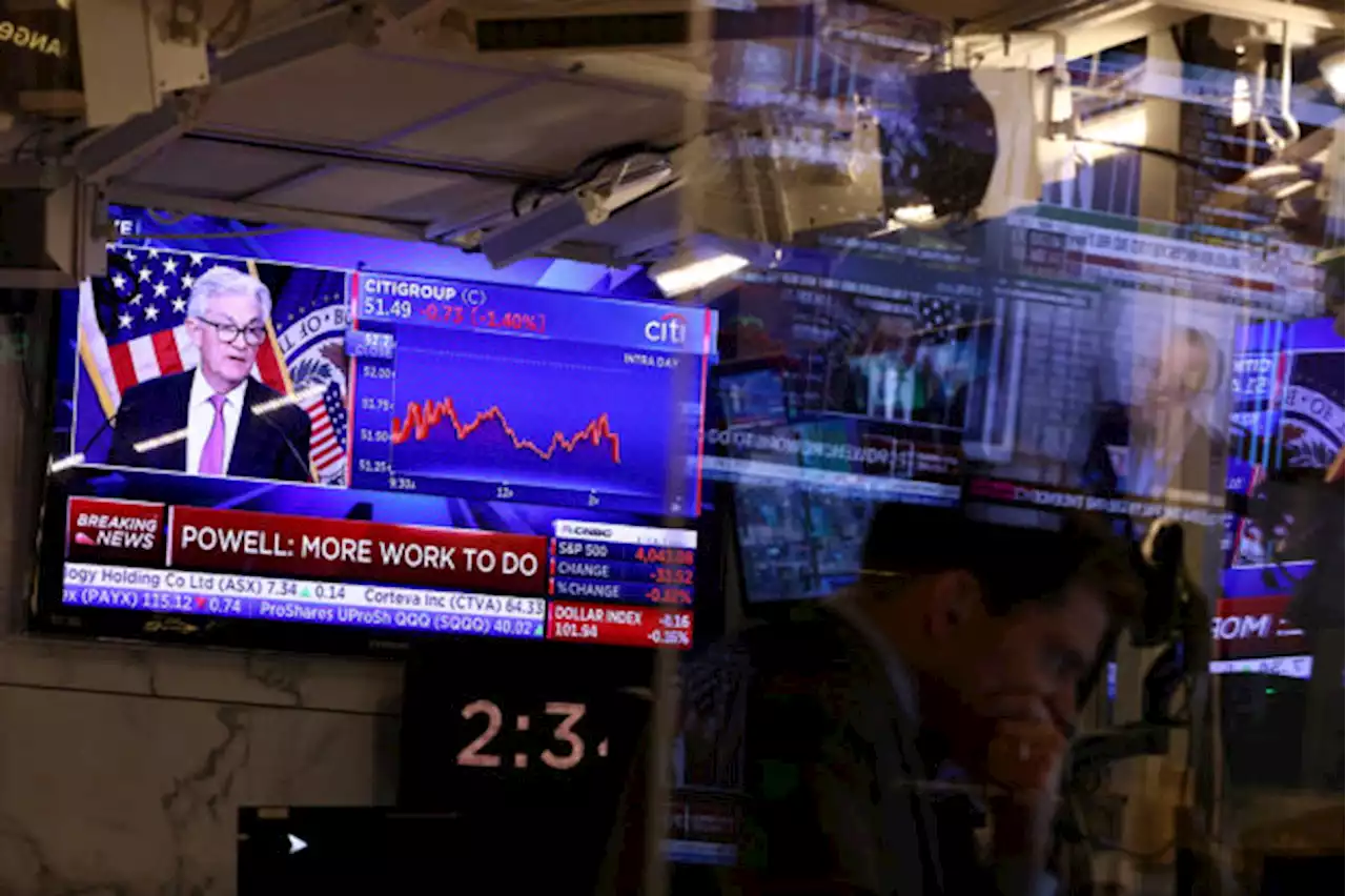 Wall St ends sharply lower, Treasury yield inversion widens after Powell remarks