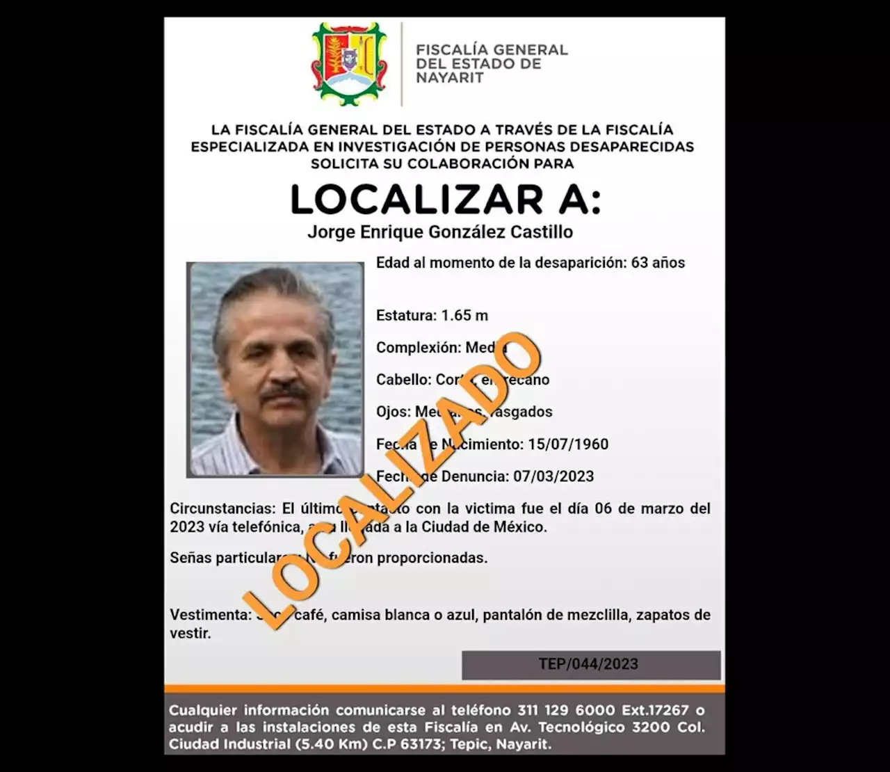 Localizan con vida a periodista nayarita Jorge Enrique González