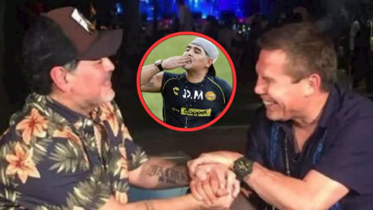 Julio César Chávez y su beso inesperado con Diego Maradona