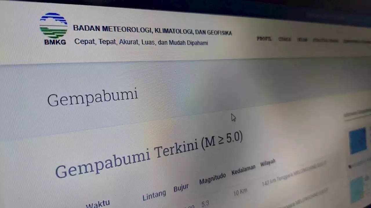 Gempa Hari Ini Rabu 8 Maret 2023 Getarkan Bolaang Uki Sulut dan Kota Jayapura Papua