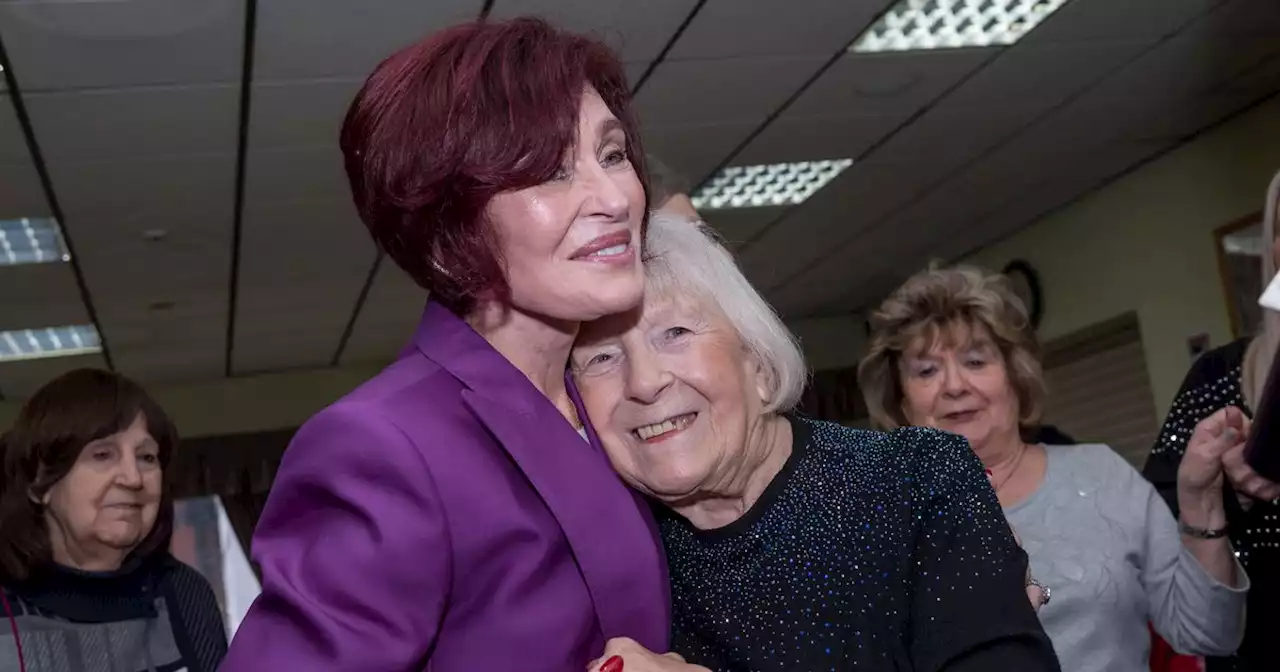 Sharon Osbourne pays visit to celebrate her auntie's 100th birthday in Prestwich