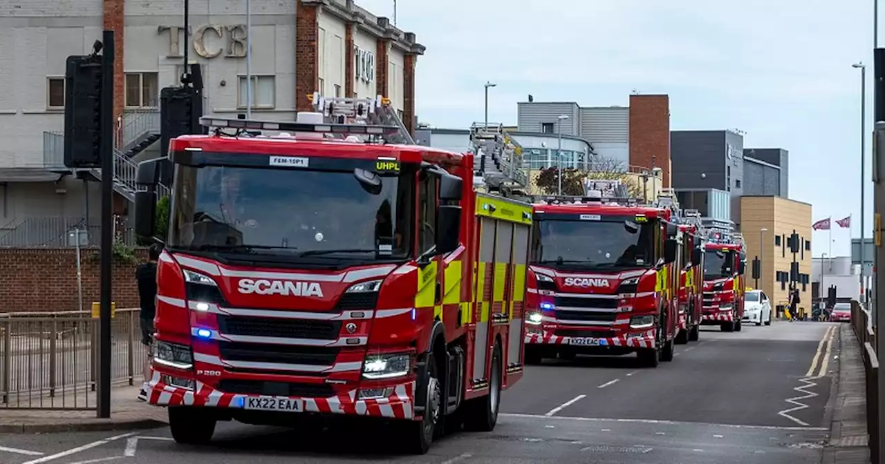 Gas leak forces major Northampton roads to close as firefighters on the scene