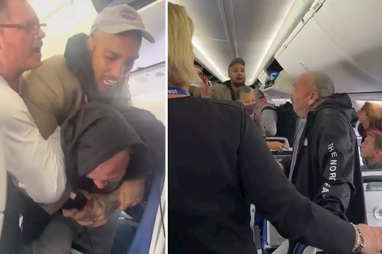 Wild video captures brawl on Southwest flight after passenger bumps mom