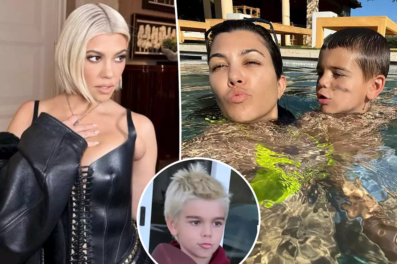 Reign Disick, 8, matches mom Kourtney Kardashian with new platinum blond hair