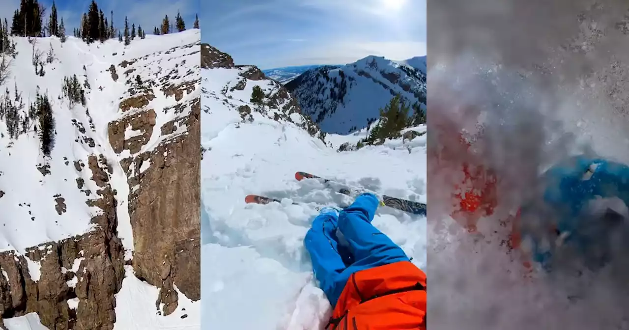 Skier Captures Scary POV Footage as He's Thrown off Mountain by Avalanche