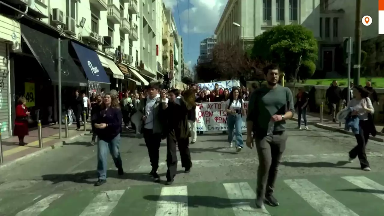 Tens of thousands march in Greece in angry train crash protest