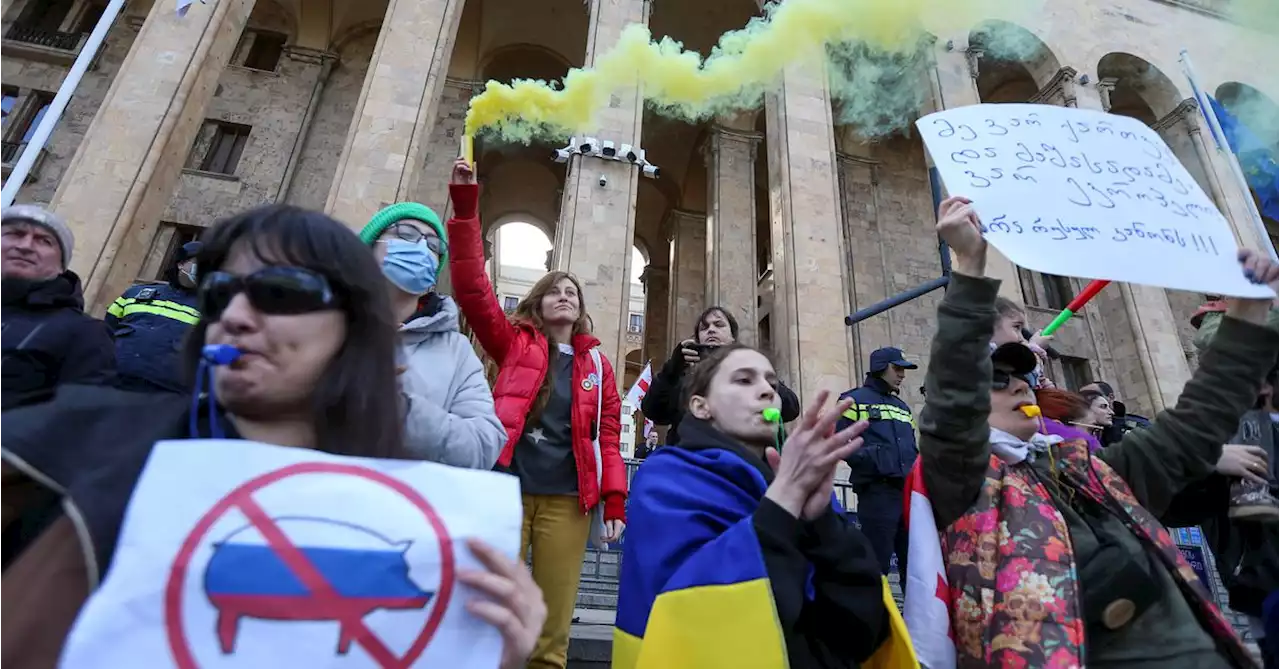 Georgian protesters rally in Tbilisi after violent clashes with police