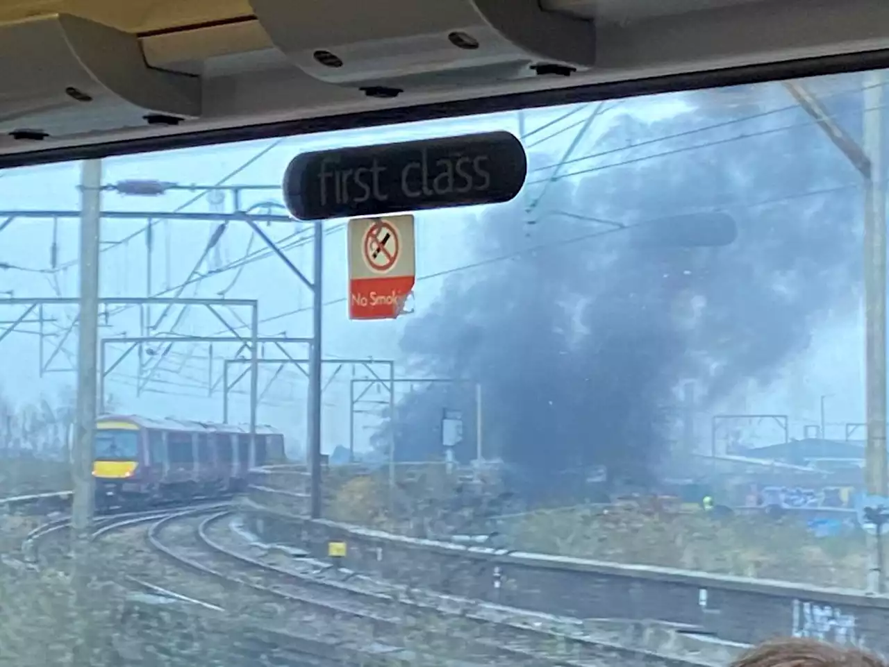 Caravan fire in Wolverhampton blocks railway lines as smoke pours out over city - live updates