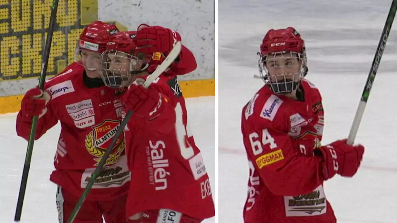 Ishockey: 15-åringen Filip Ekberg blev hockeyallsvenskans yngsta målskytt