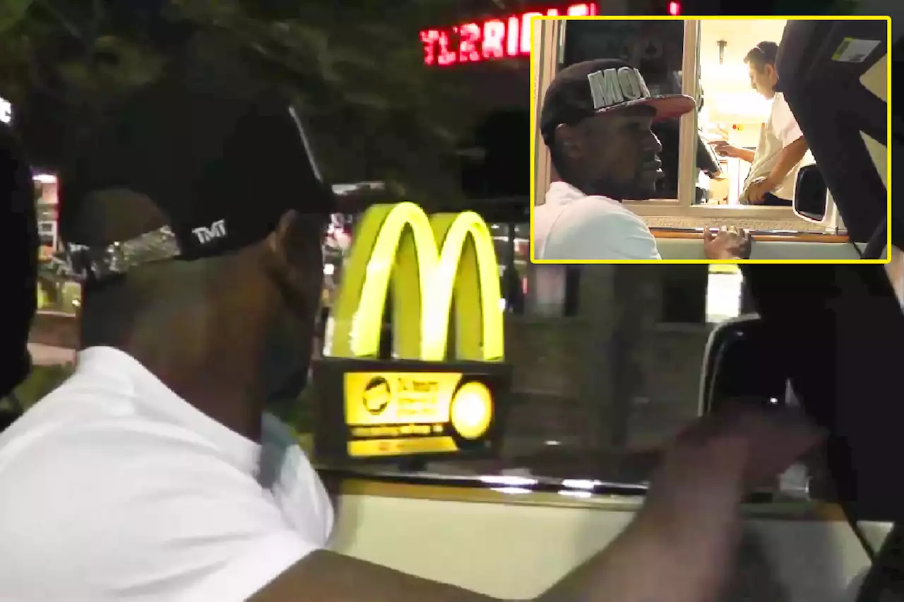 Floyd Mayweather drove straight to McDonald's after beating Canelo and gave interview