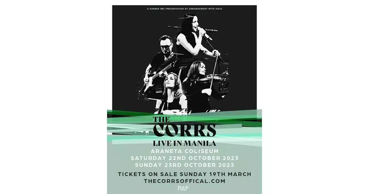 The Corrs Irish family band to perform in Manila in Oct