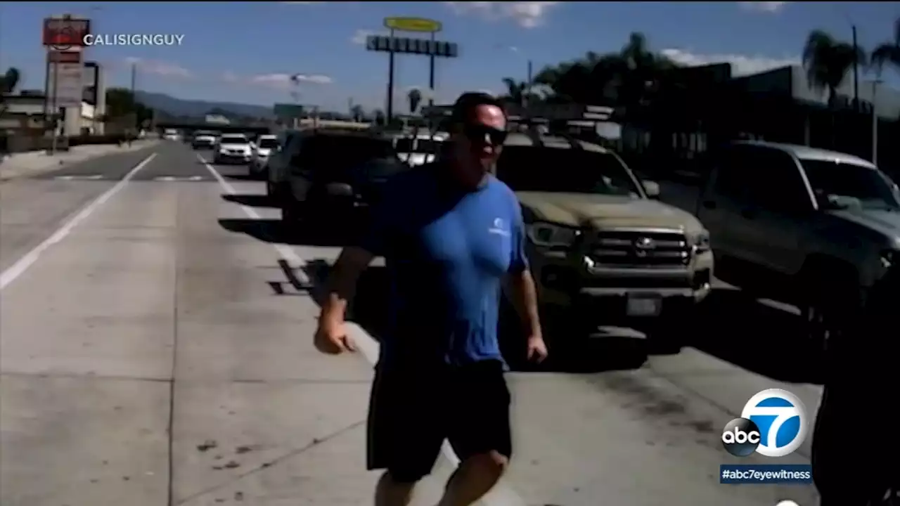 Man attacks car in Orange County road-rage incident captured on video