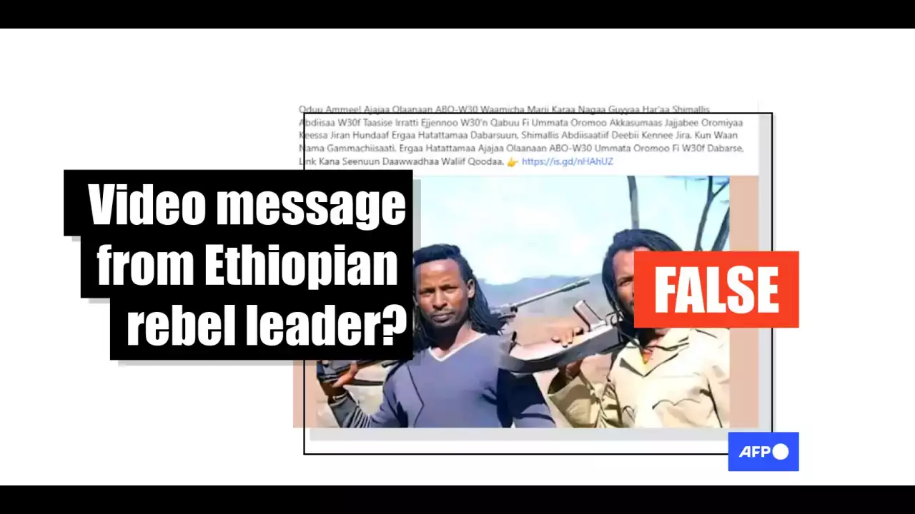 Post falsely claims to show video of Ethiopian rebel leader commenting on potential reconciliation