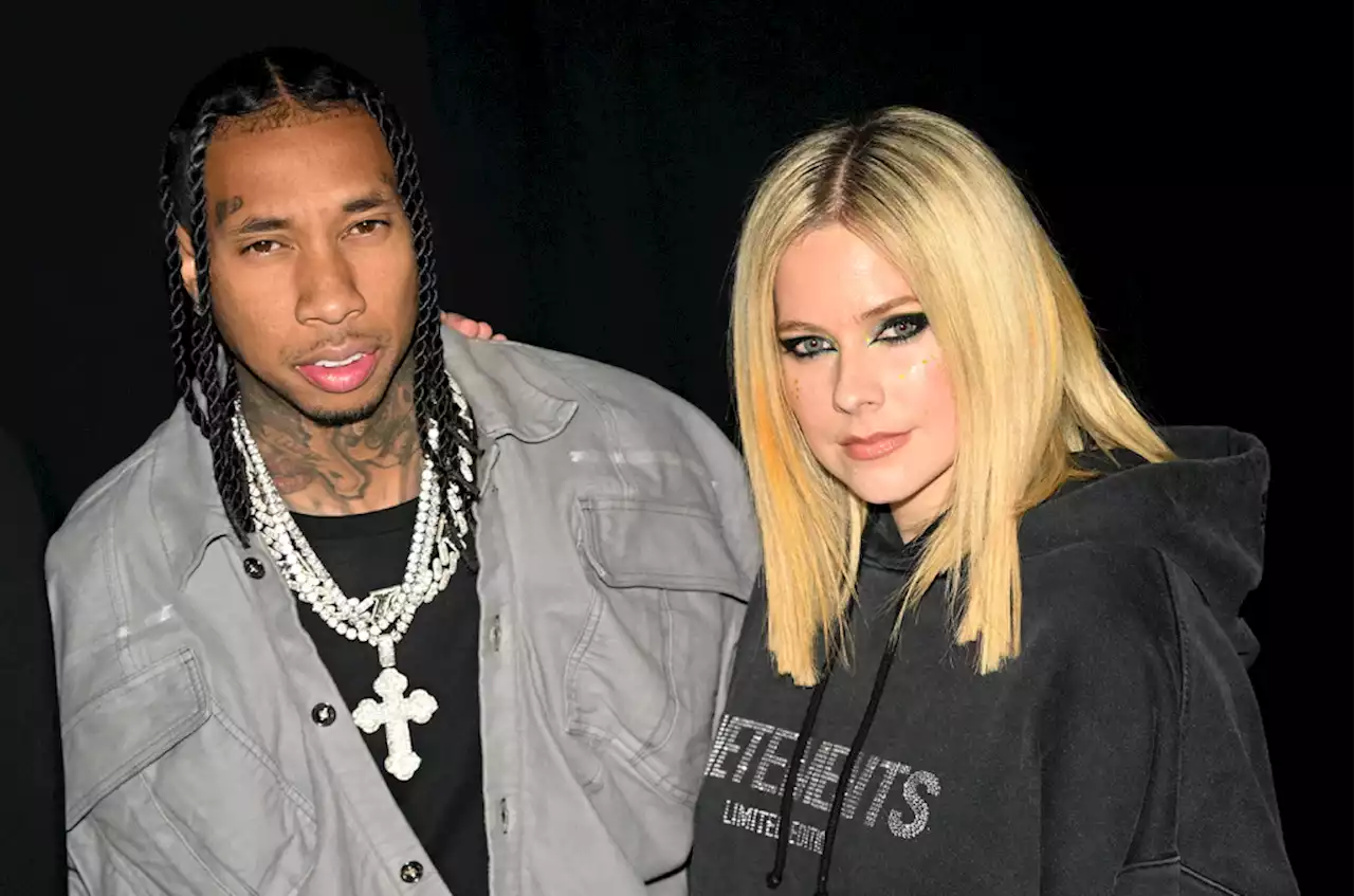 Tyga Appears to Make Avril Lavigne Relationship Instagram Official With Matching Leather in Paris Pics