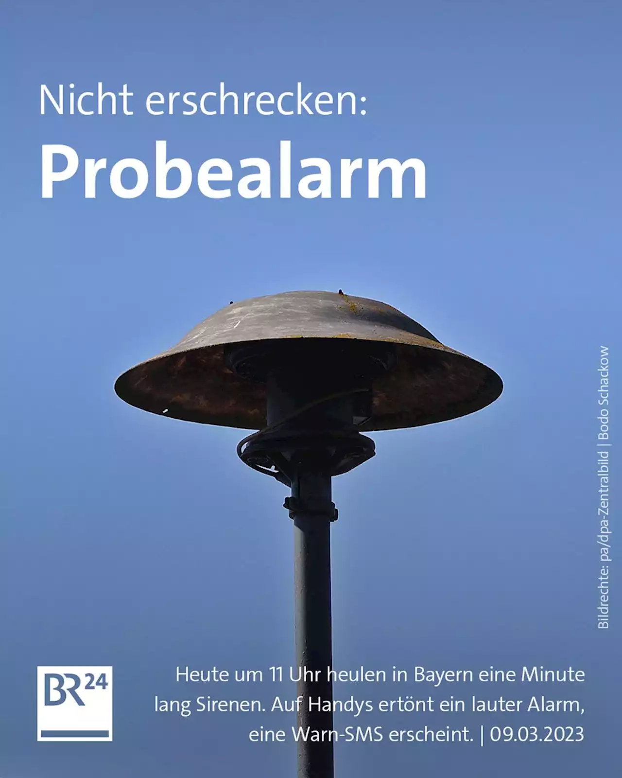 Probealarm in Bayern mit Sirenen und Warnsystem