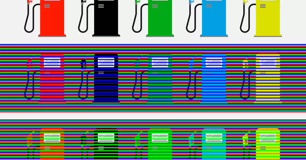 Watch as clever optical illusion fools mind into seeing fuel pumps change colour