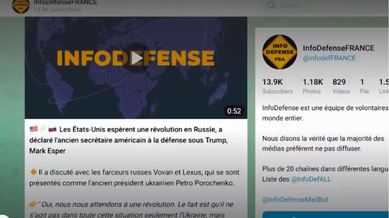 VRAI OU FAKE : 'InfoDéfense', la chaîne de propagande pro-russe