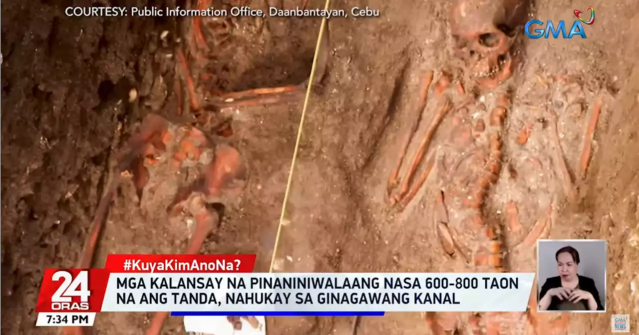 Skeletons estimated to be 600-800 years old found in Cebu