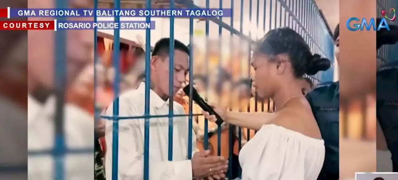 Woman marries boyfriend behind bars in Cavite