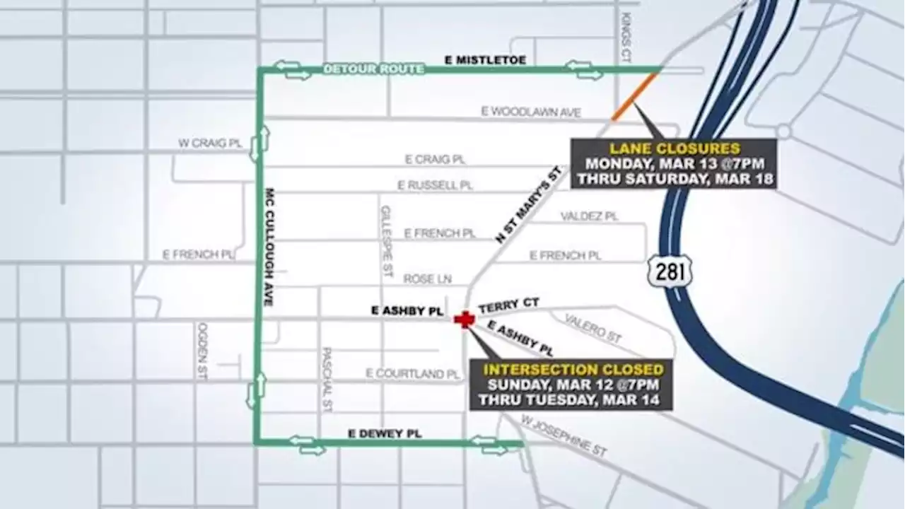 Road closures to begin March 12 on North St. Mary’s Street