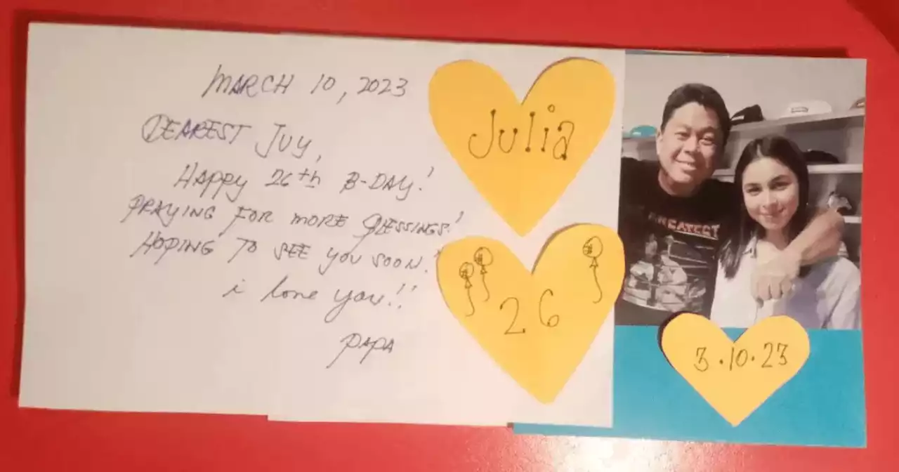 Dennis Padilla posts handwritten greeting to estranged daughter Julia Barretto on her 26th birthday