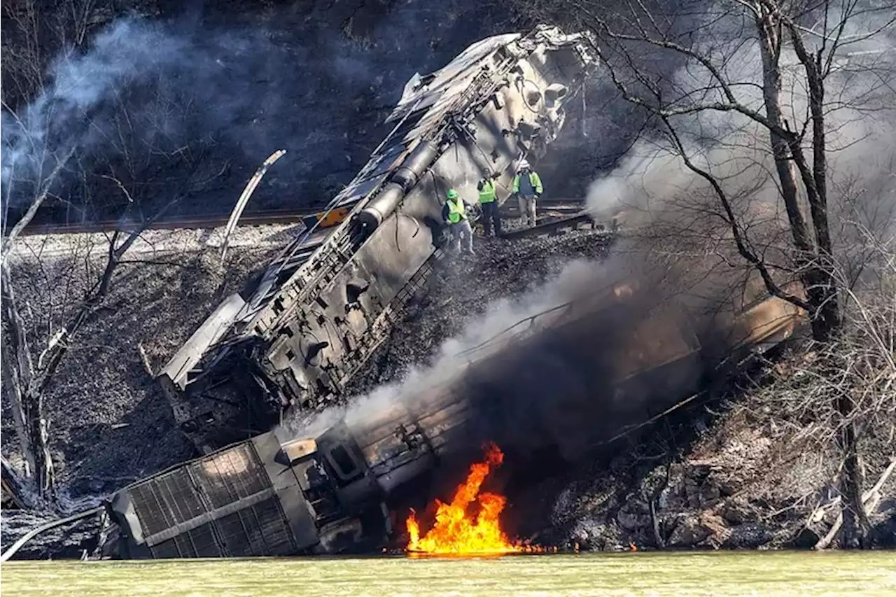 3 injured in fiery train derailment caused by rockslide in West Virginia