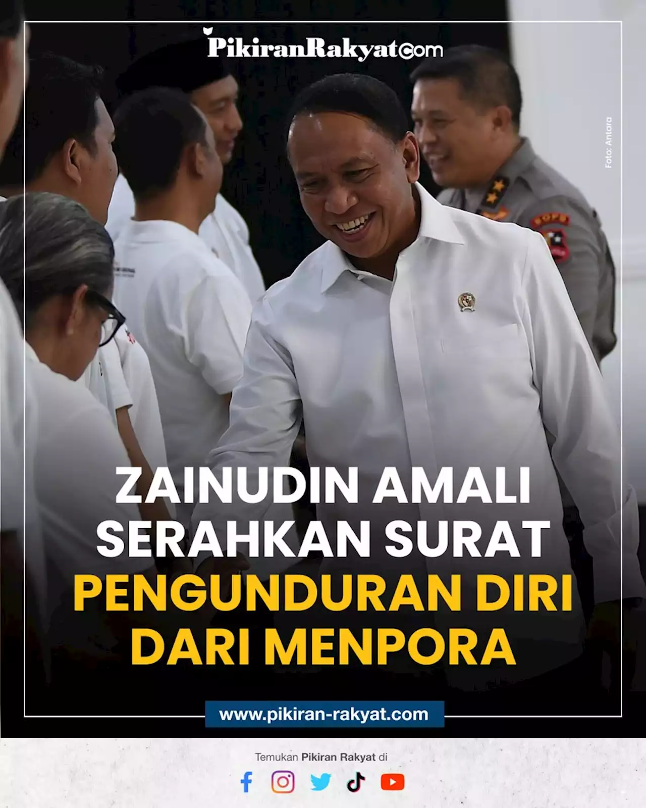 Zainudin Amali Serahkan Surat Pengunduran Diri dari Menpora: Sudah Bertemu Pak Mensesneg