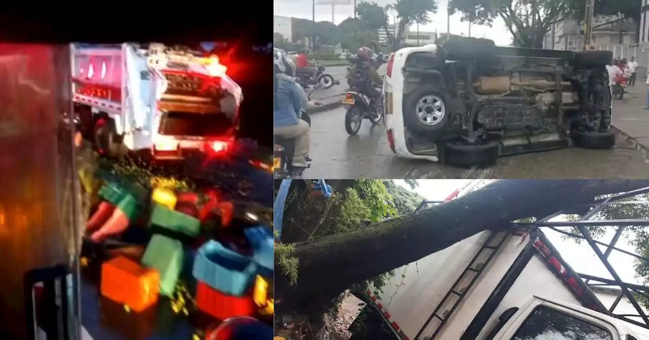 Cuidado, conductores: reportan múltiples accidentes de tránsito debido a fuertes lluvias en Cali