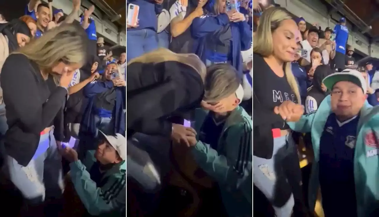 Hincha de Millonarios, directo al corazón: se metió a barra brava y pidió matrimonio - Pulzo