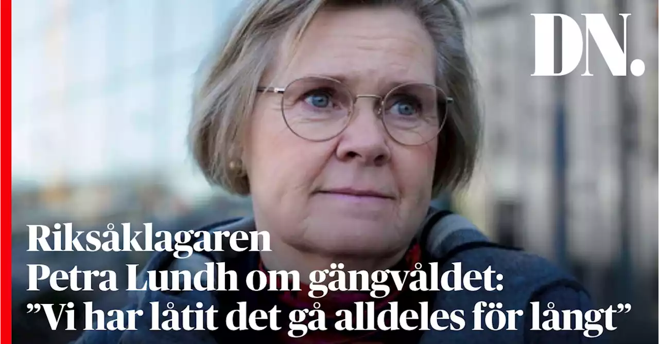 Riksåklagaren Petra Lundh om gängvåldet: ”Vi har låtit det gå alldeles för långt”