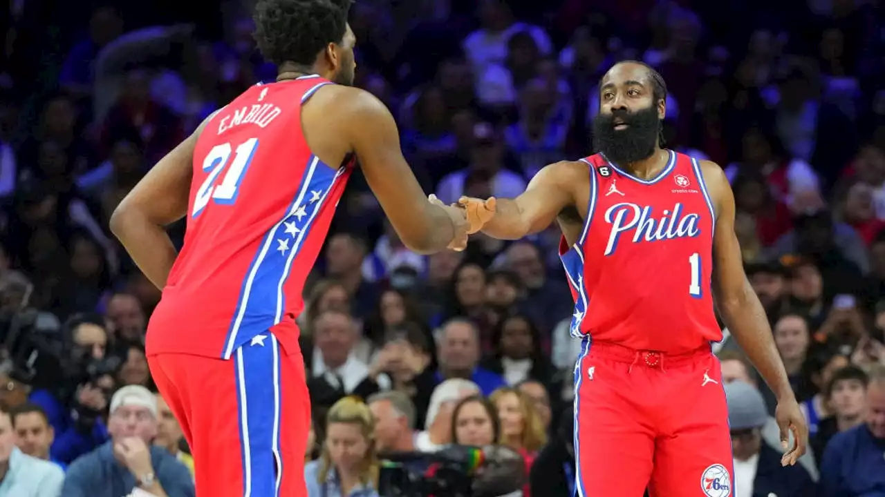 Harden, Embiid lead 76ers to 117-110 win over Raptors