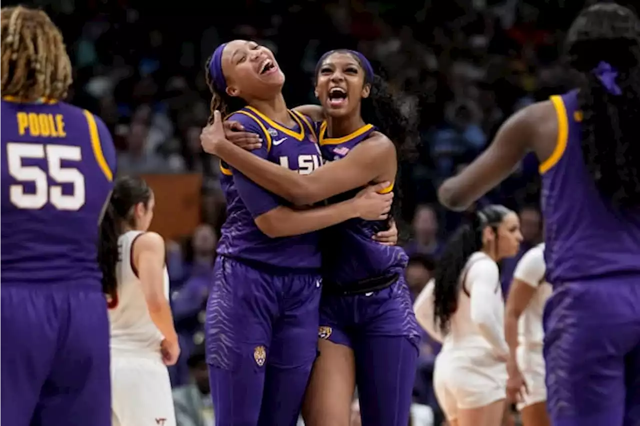 Mulkey, LSU women reach 1st title game, rally past Va Tech