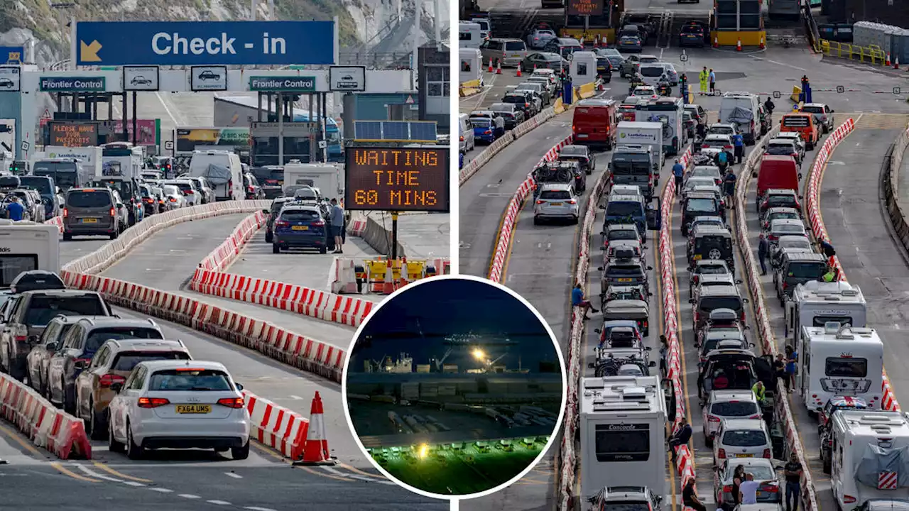 Heavy traffic and hold-ups at French border control spark travel chaos as Port of Dover warns passengers of long delays