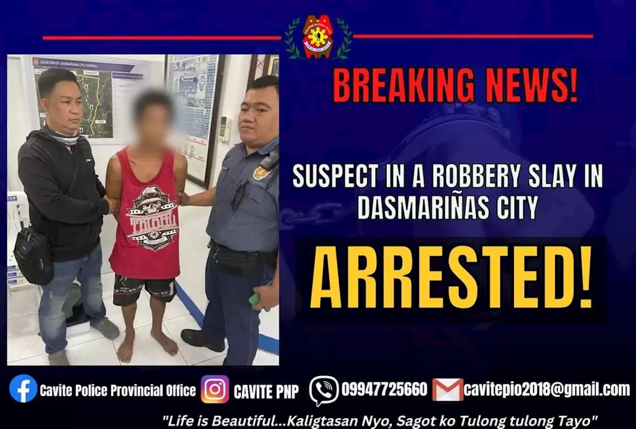 Suspect in student’s slay in Dasmarinas arrested