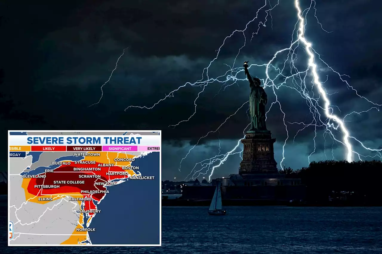 New York City facing threat of 60-mph winds, tornadoes