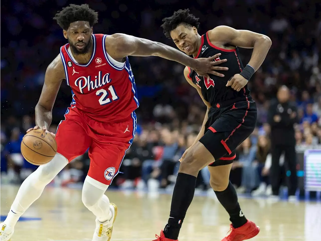 Joel Embiid and James Harden dominate, Sixers withstand Barnes brilliance to beat Raptors