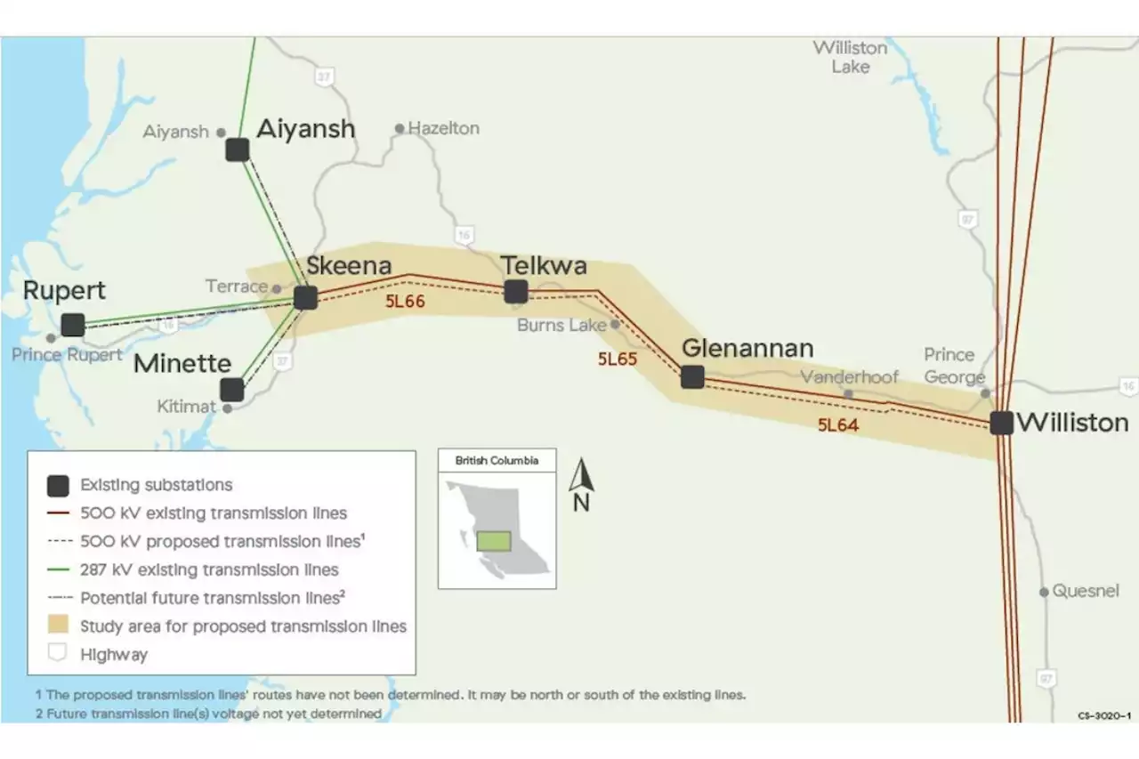 BC Hydro planning new power lines from Prince George to Terrace