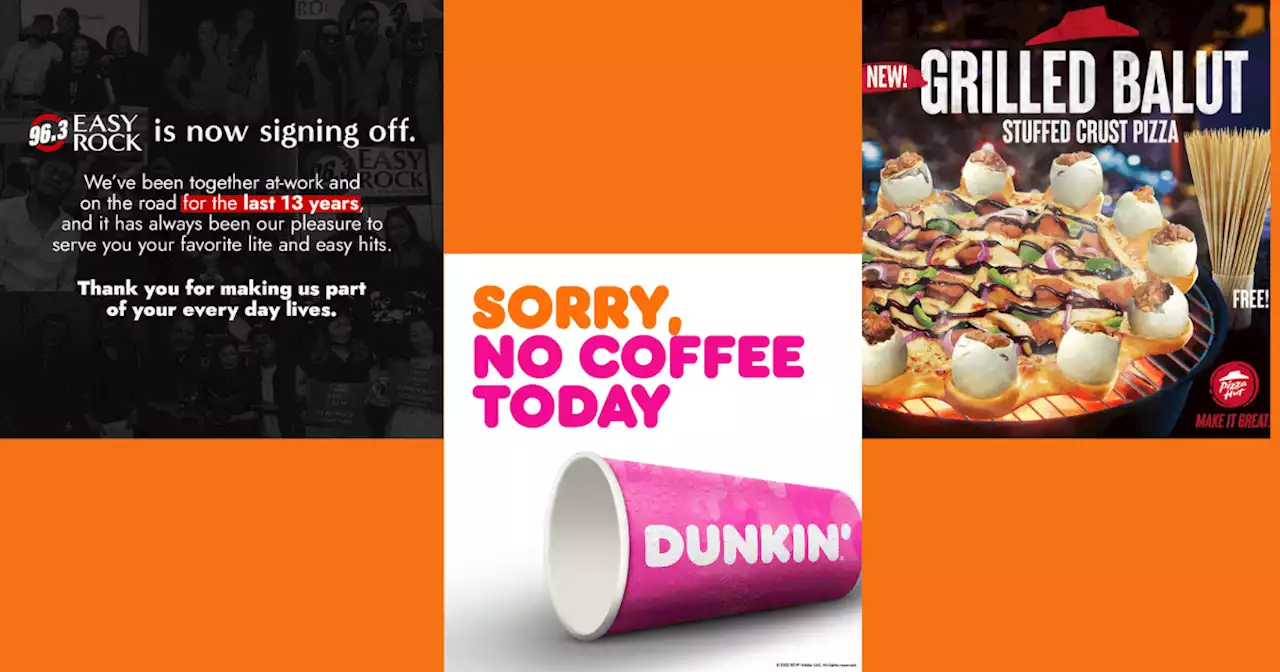 April Fools' 2023: From Pizza Hut's grilled balut pizza to Easy Rock signing off, here are some pranks from brands